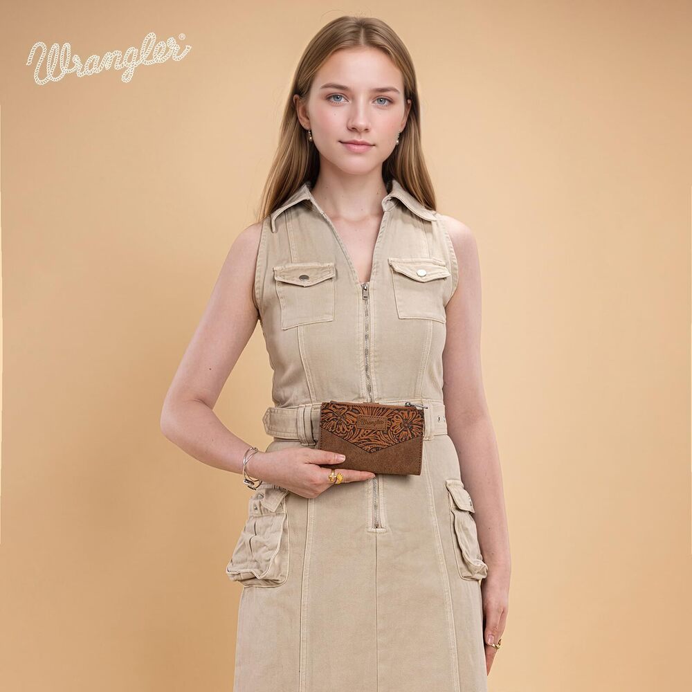 3035 × Wrangler Small Wallet Designer Bifold Wallet Embossed Wallets, Card - Picture 5 of 6